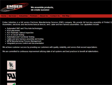 Tablet Screenshot of emberindustries.com